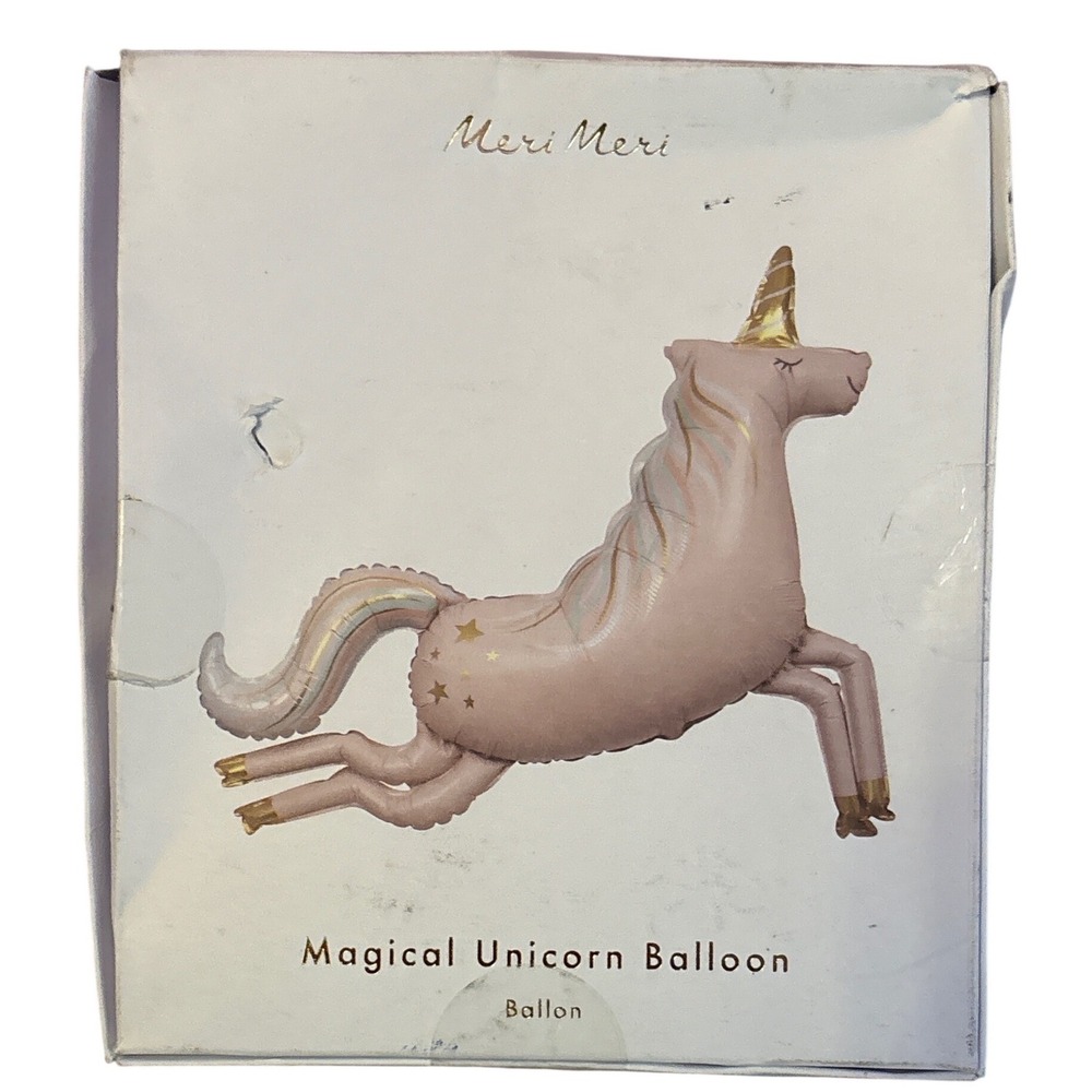 NEW Meri Meri Pink Magical Unicorn Balloon Party Decor 42in